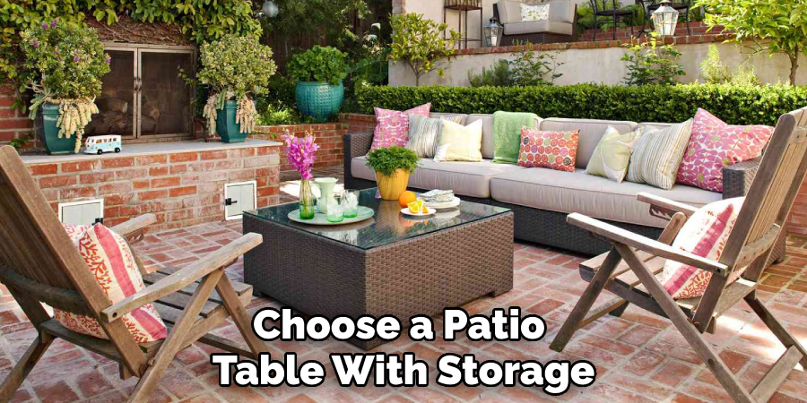 Choose a Patio Table With Storage