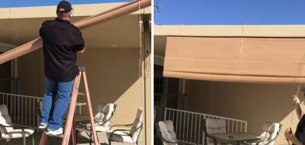 How to Hang a Blind on a Sloping Patio Cover