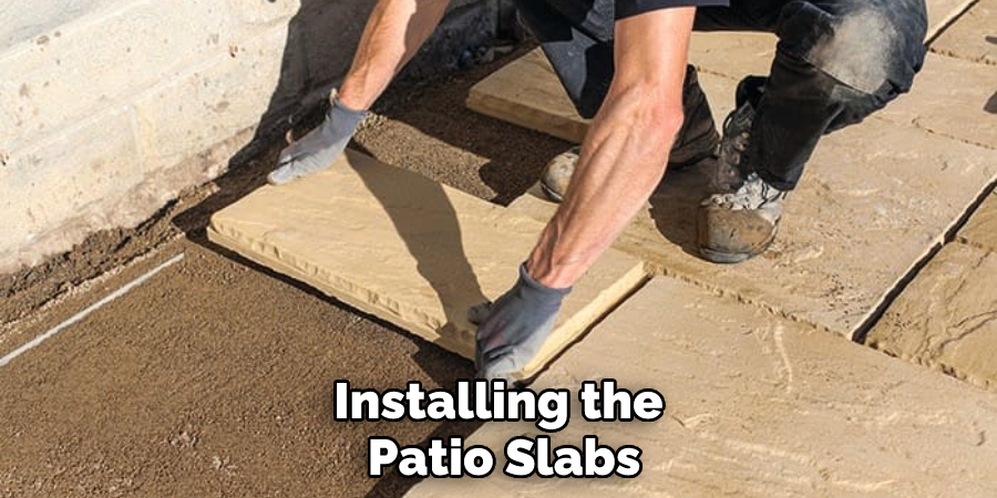 Installing the Patio Slabs