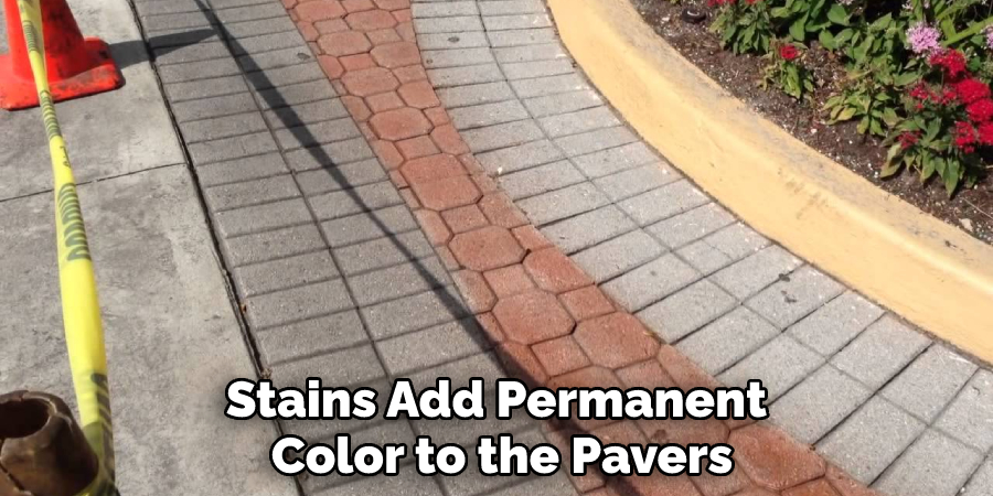 Stains Add Permanent Color to the Pavers