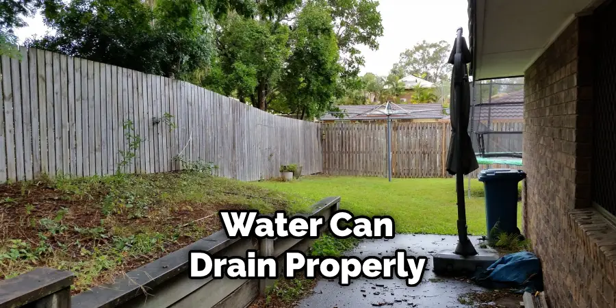 Water Can Drain Properly