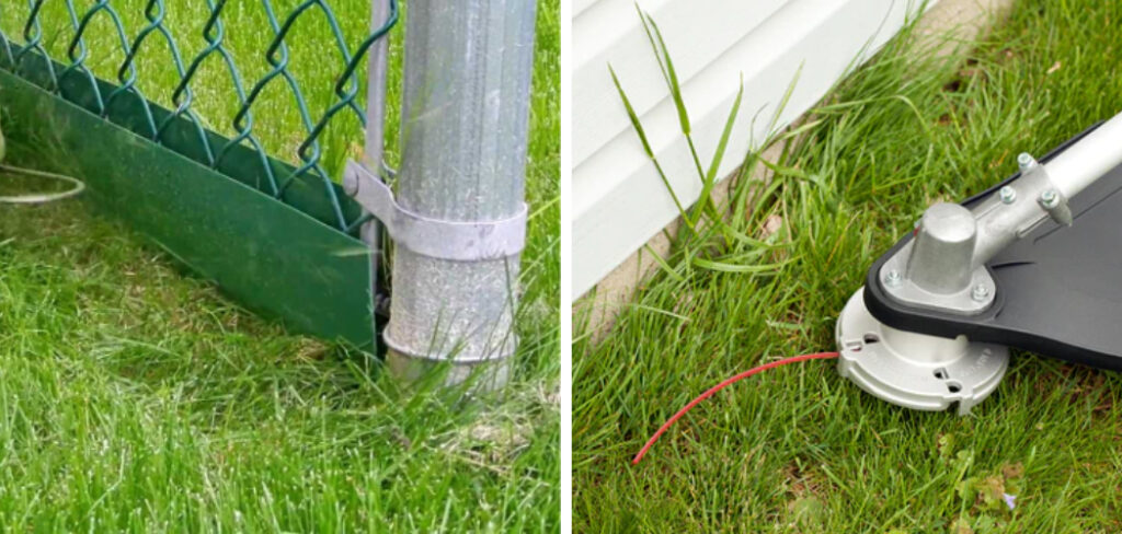 How to Trim Grass Around a Vinyl Fence