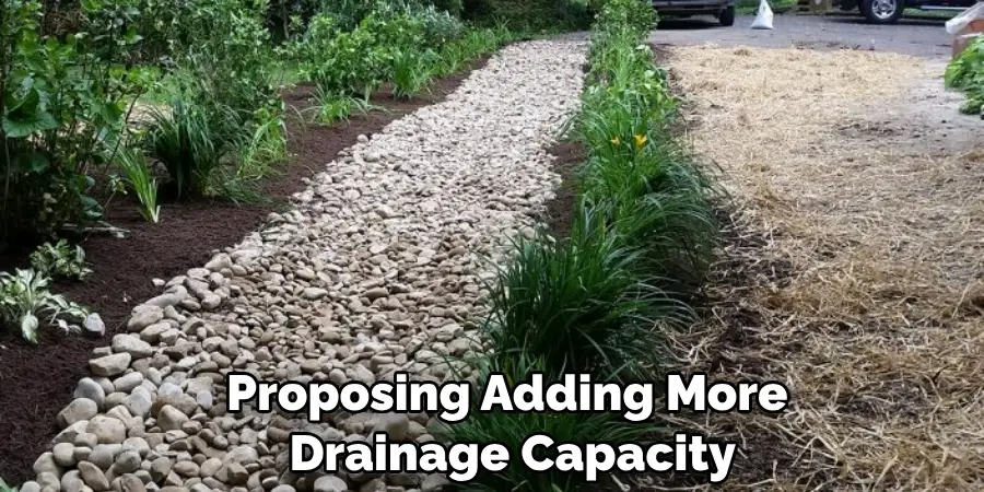 Proposing Adding More
 Drainage Capacity