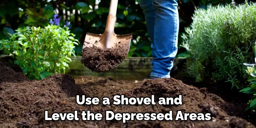 Use a Shovel and Level the Depressed Areas