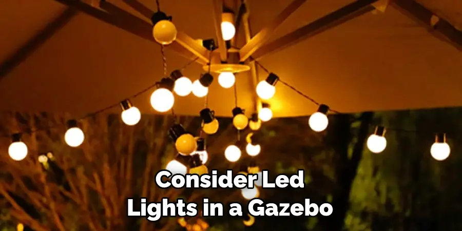 Consider Led Lights in a Gazebo