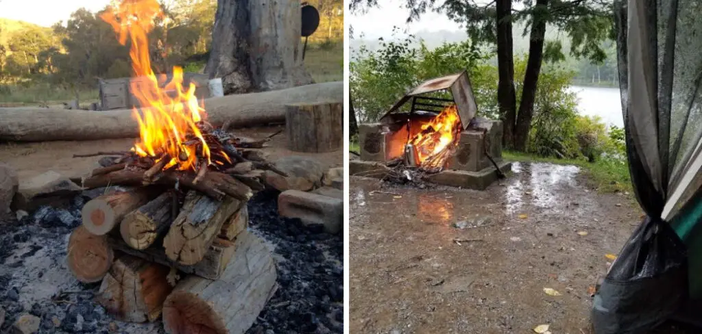 How to Keep a Fire Going in the Rain