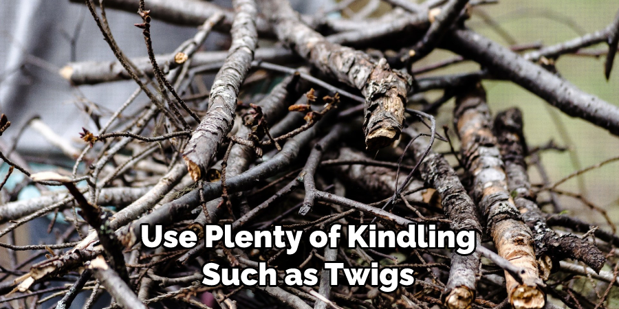 Use Plenty of Kindling Such as Twigs