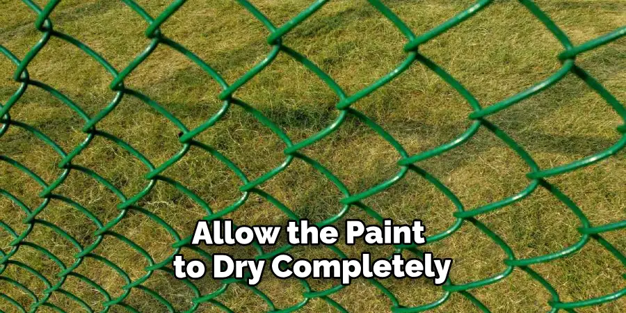 Allow the Paint to Dry Completely