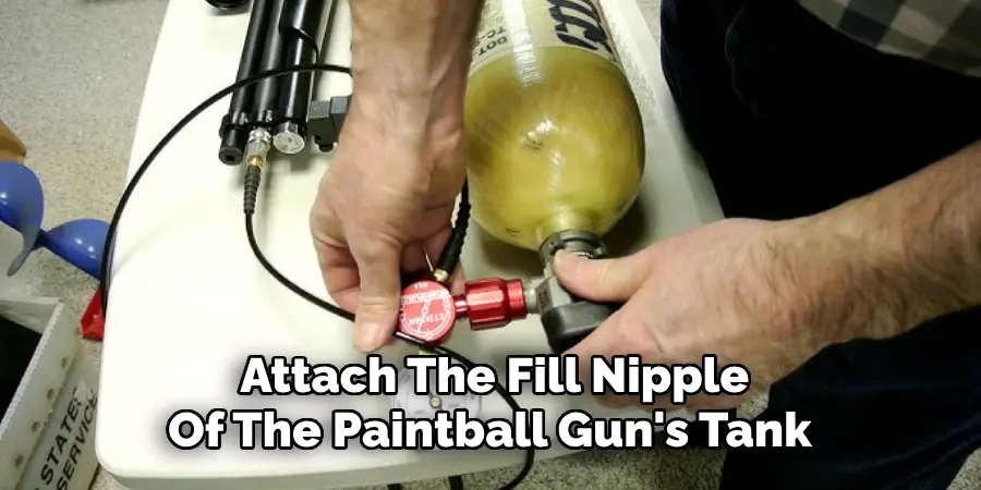  Attach The Fill Nipple Of The Paintball Gun's Tank