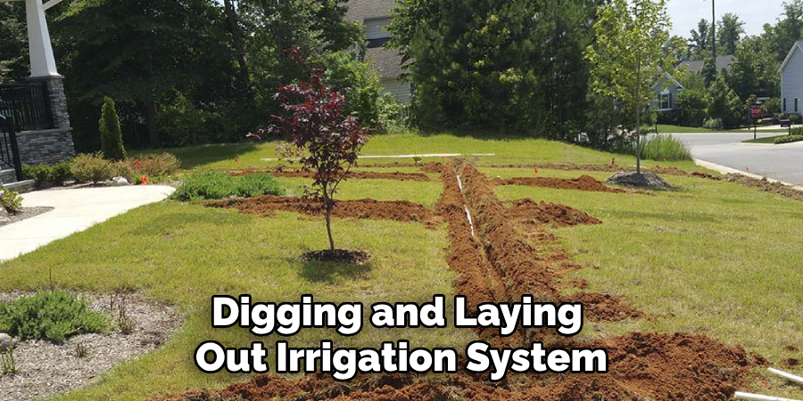 Digging and Laying Out Irrigation System