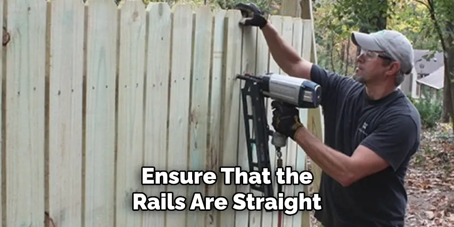 Ensure That the Rails Are Straight