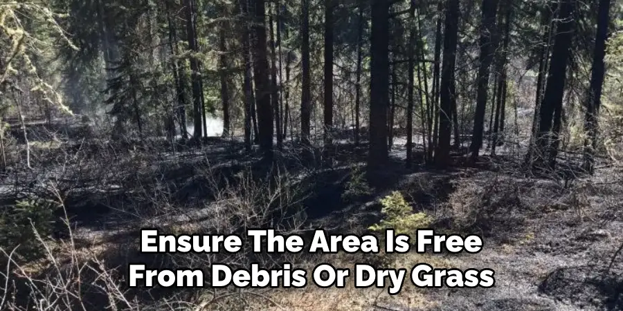 Ensure The Area Is Free From Debris Or Dry Grass