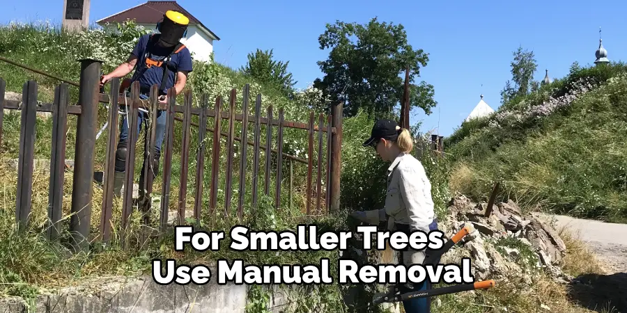 For Smaller Trees Use Manual Removal