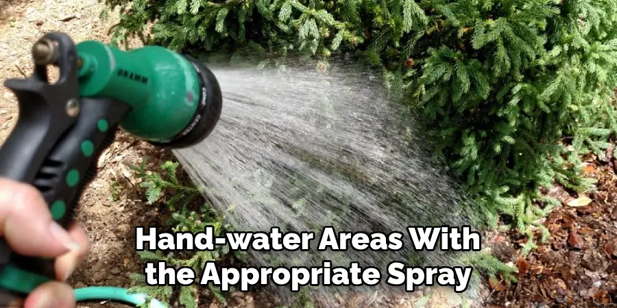 Hand-water Those Areas With the Appropriate Spray Pattern