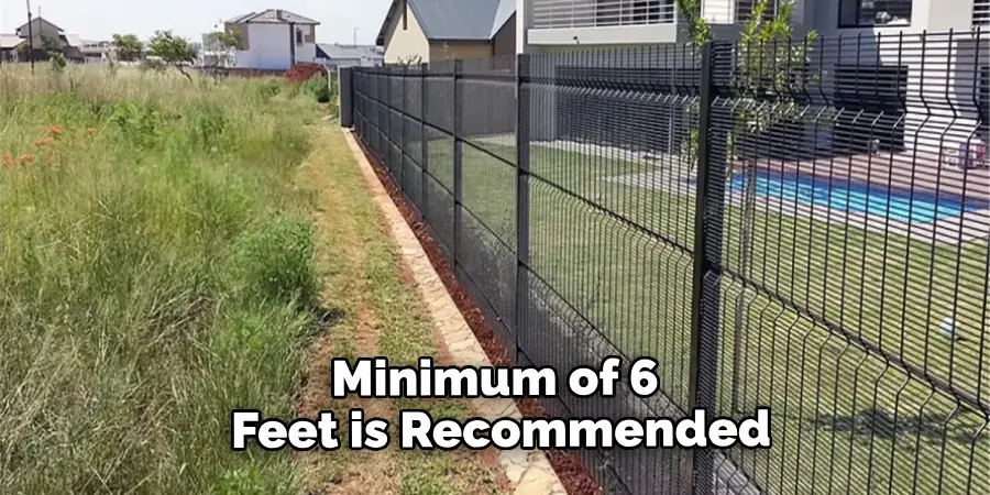 Minimum of 6 Feet is Recommended