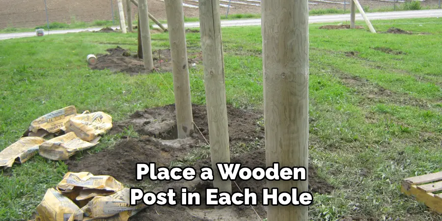 Place a Wooden Post in Each Hole
