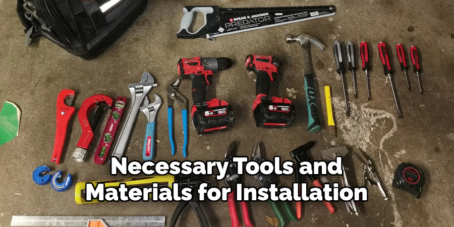 Necessary Tools and Materials for Installation