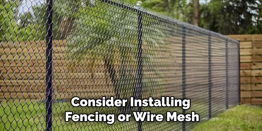 Consider Installing Fencing or Wire Mesh