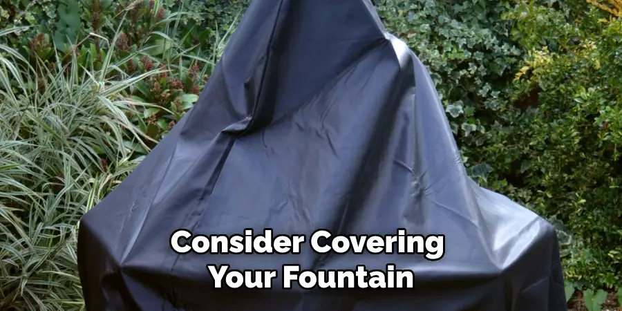 Consider Covering Your Fountain