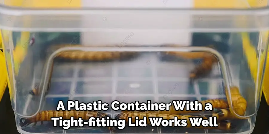 A Plastic Container With a Tight-fitting Lid Works Well