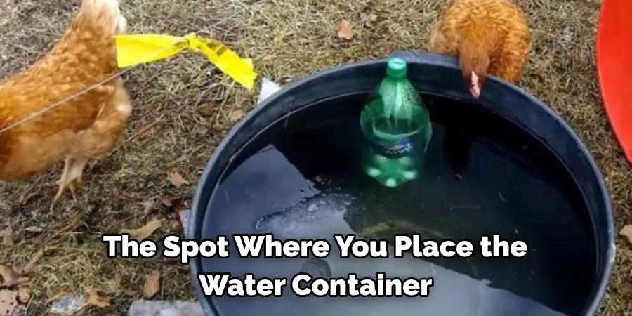 The Spot Where You Place the Water Container