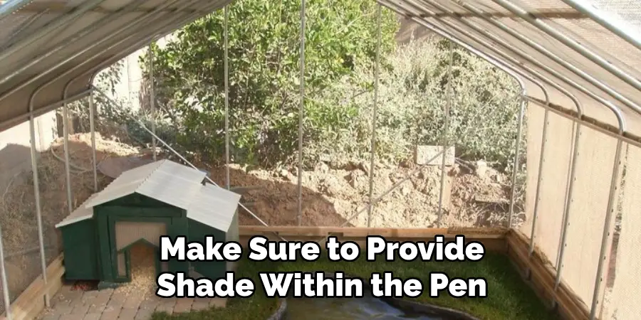 Make Sure to Provide Shade Within the Pen
