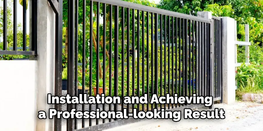 Installation and Achieving a Professional-looking Result