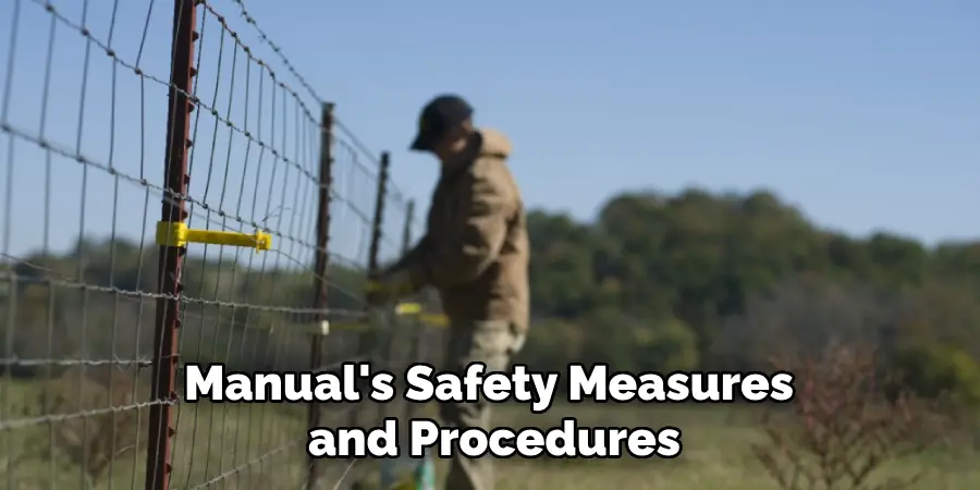 Manual's Safety Measures and Procedures