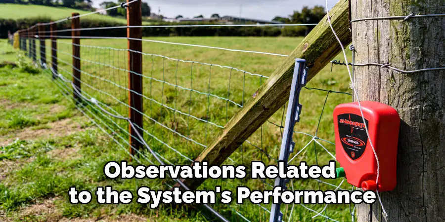 Observations Related to the System's Performance