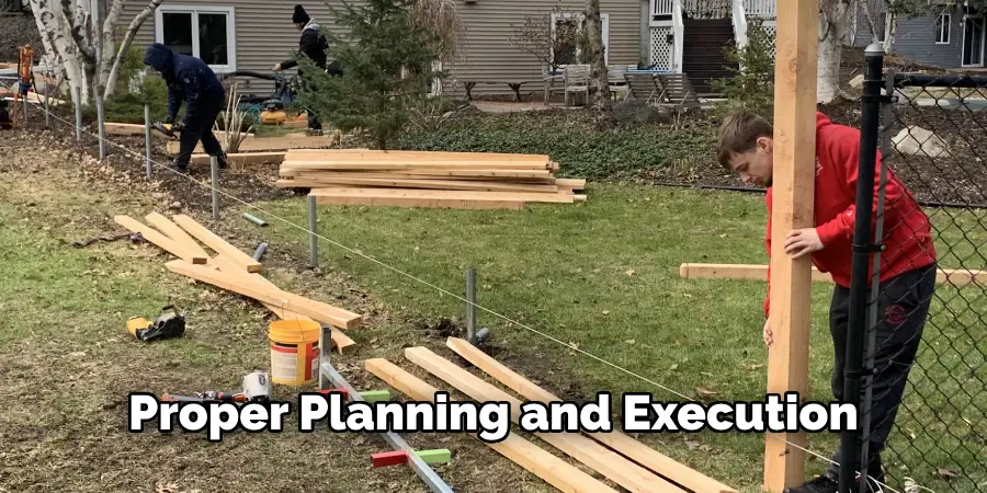 Proper Planning and Execution