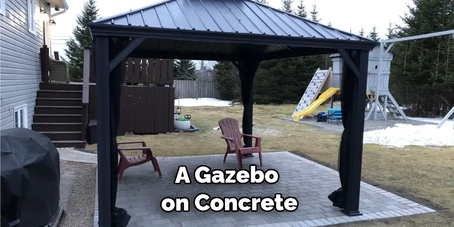 A Gazebo on Concrete