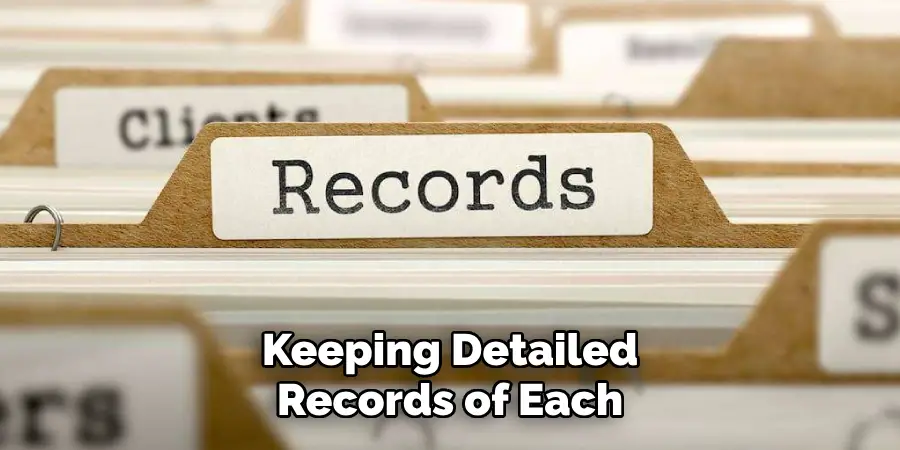 Keeping Detailed
Records of Each