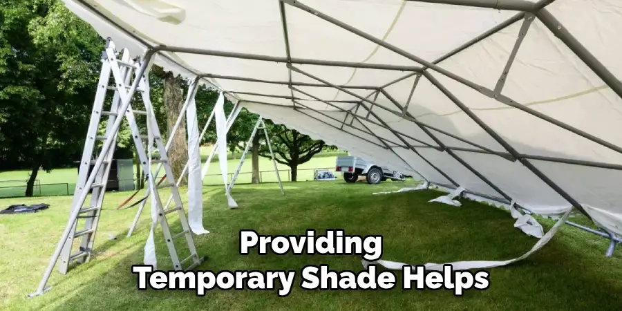 Providing 
Temporary Shade Helps