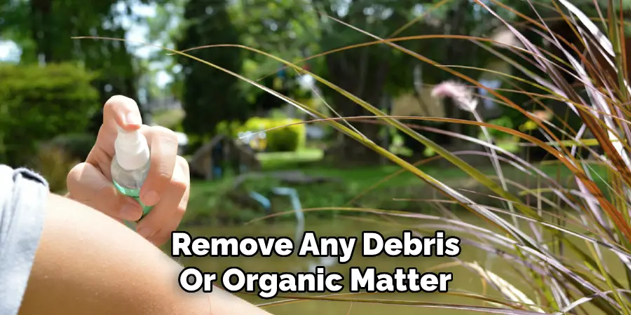 Remove Any Debris
Or Organic Matter