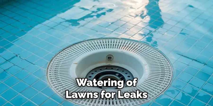Watering of Lawns for Leaks