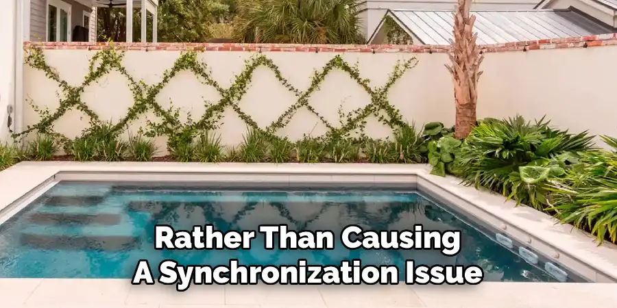 Rather Than Causing
A Synchronization Issue
