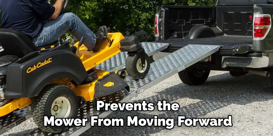 Prevents the
Mower From Moving Forward