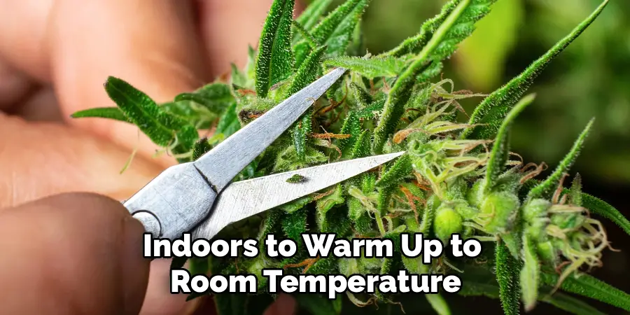 Indoors to Warm Up to
Room Temperature