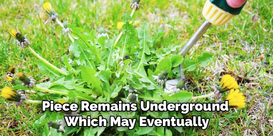 Piece Remains Underground 
Which May Eventually