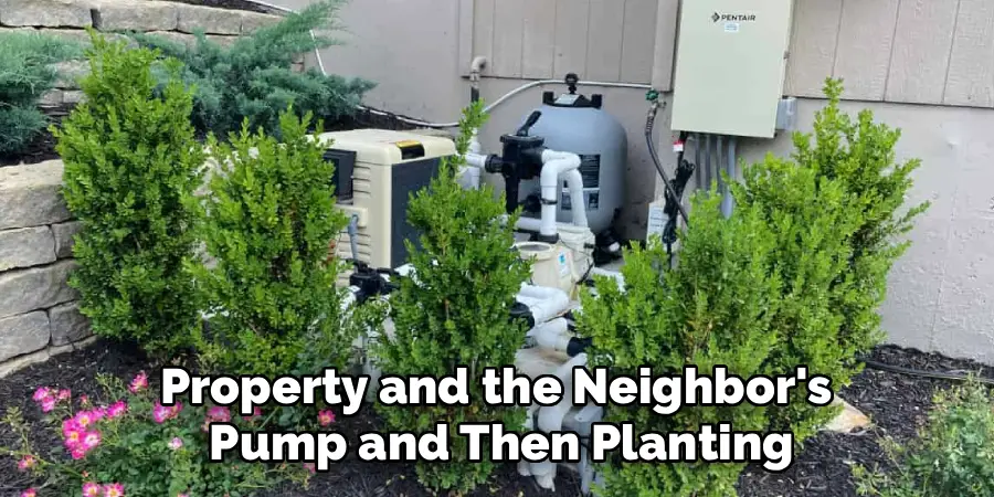 Property and the Neighbor's
Pump and Then Planting