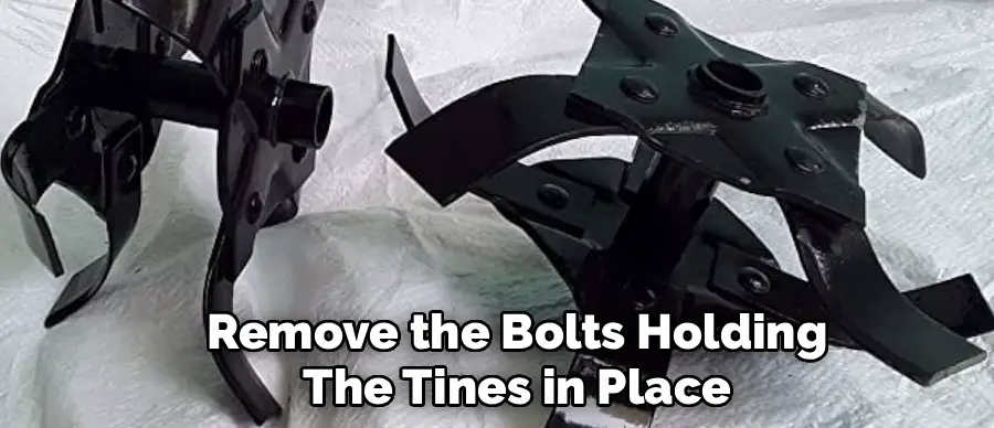 Remove the Bolts Holding
The Tines in Place