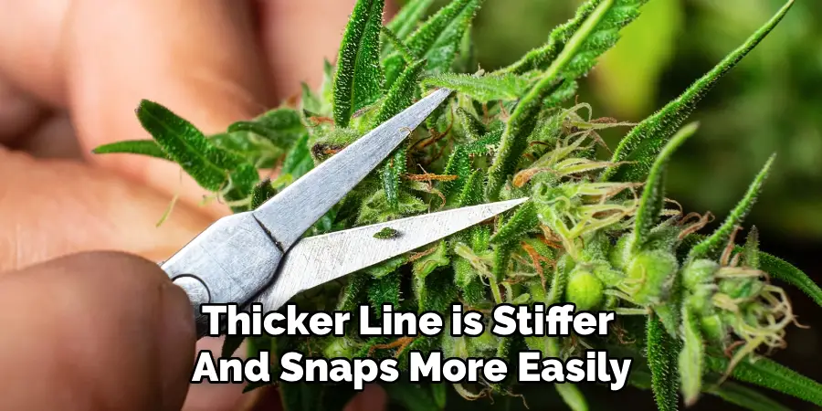Thicker Line is Stiffer
And Snaps More Easily