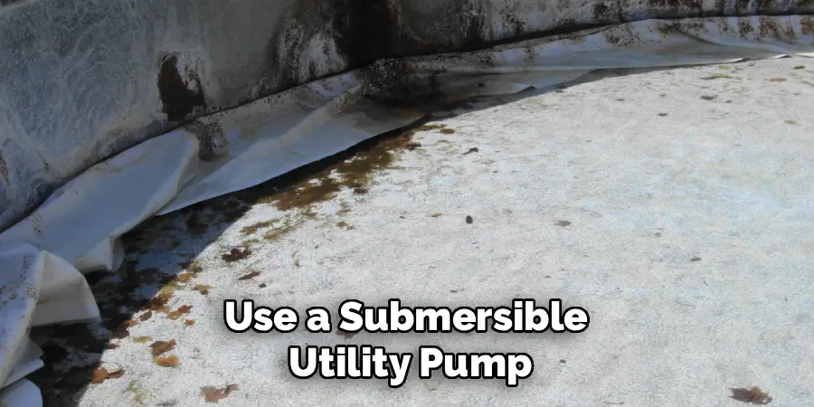 Use a Submersible 
Utility Pump