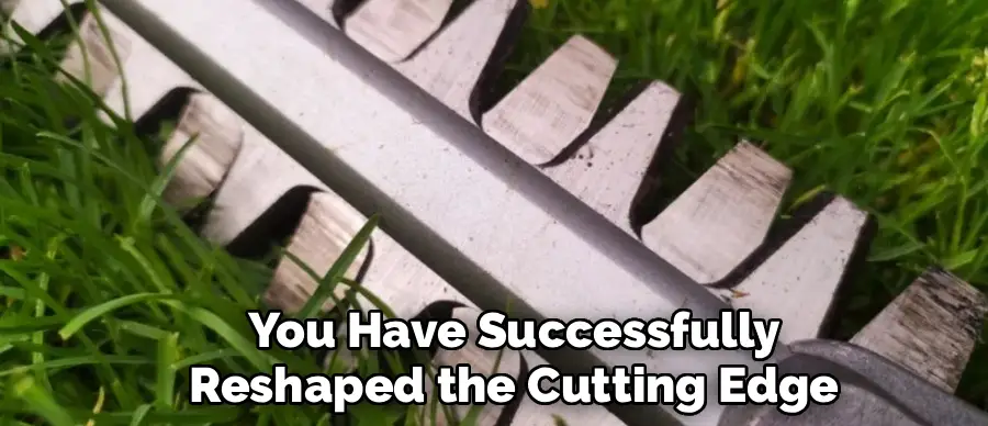 You Have Successfully
Reshaped the Cutting Edge