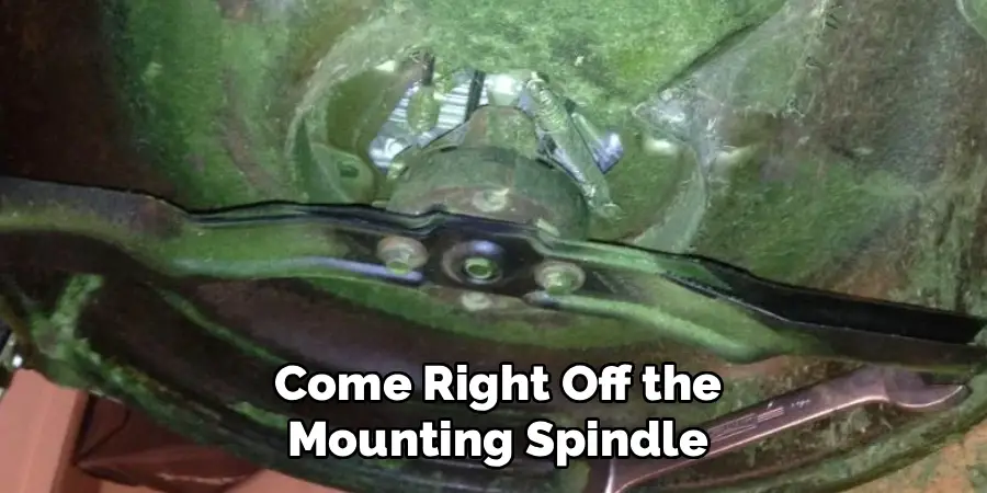 Come Right Off the Mounting Spindle