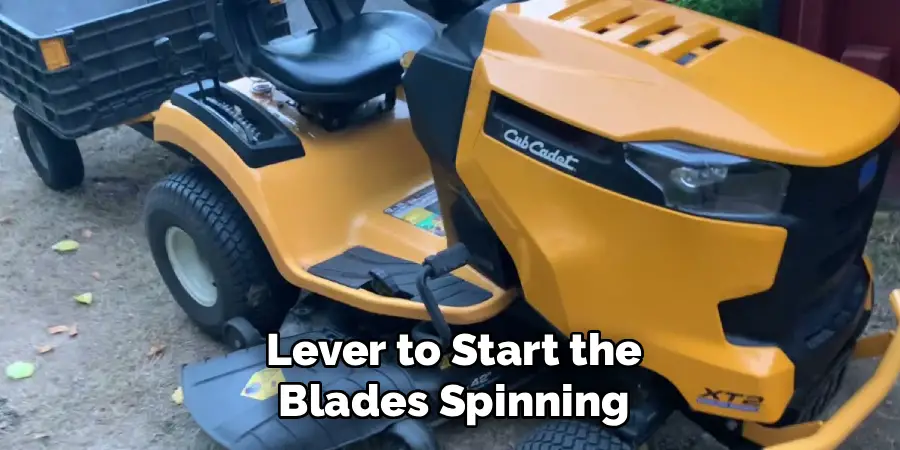 Lever to Start the Blades Spinning
