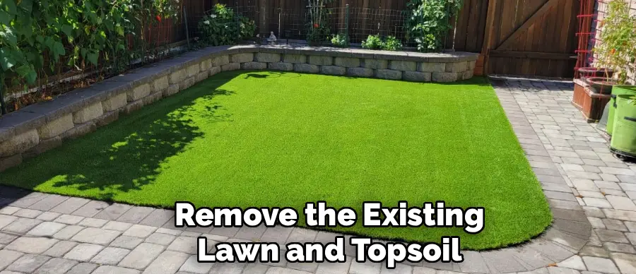 Remove the Existing
Lawn and Topsoil