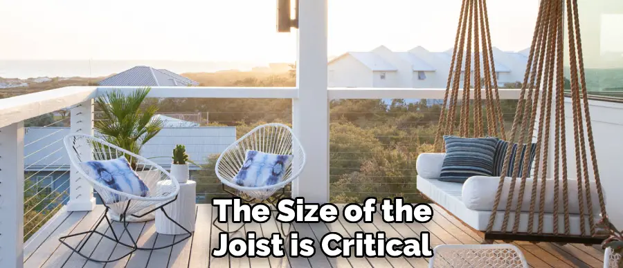 The Size of the
Joist is Critical