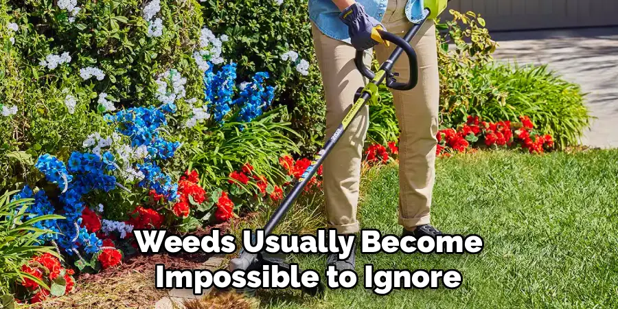 Weeds Usually Become Impossible to Ignore