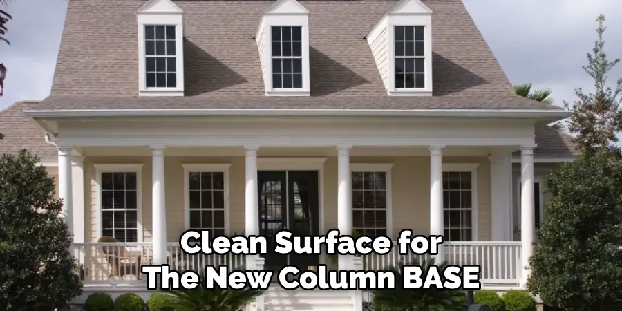 Clean Surface for
The New Column BASE